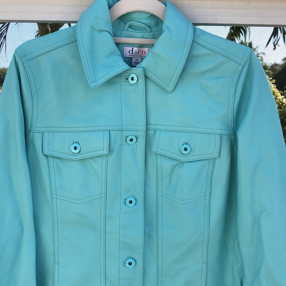 NWOT! - D & Co 100% Genuine Lamb Leather Button Front Jacket - Picture 3 of 10